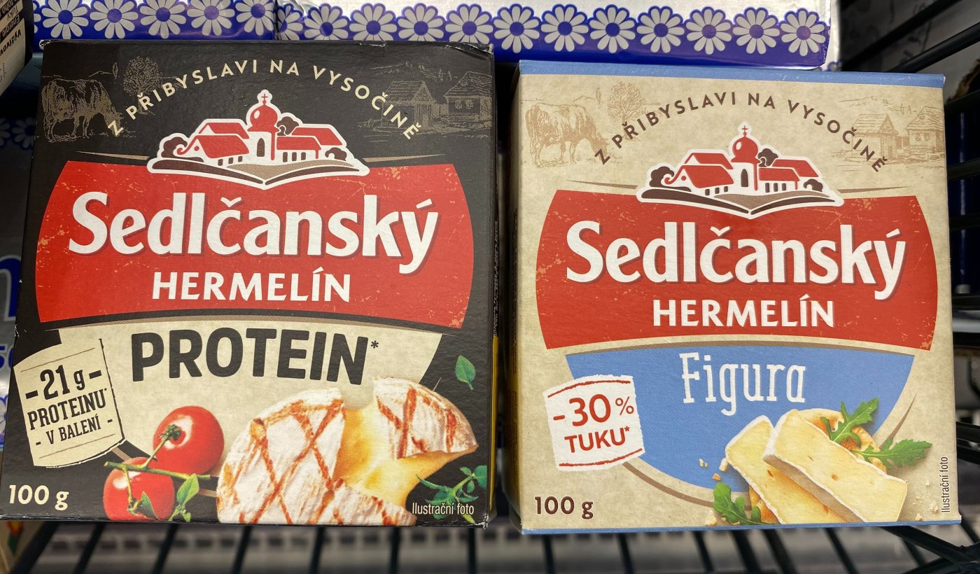 Sedlčanský hermelín ve verzích protein a light