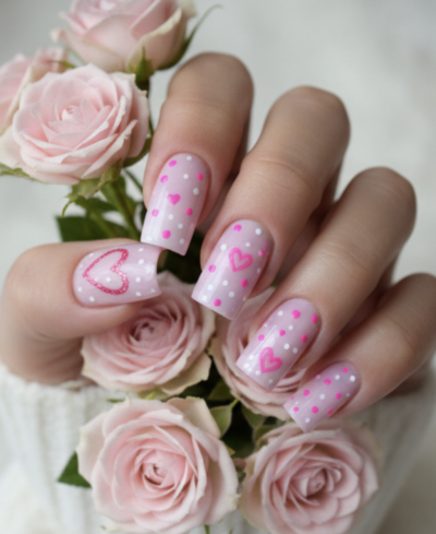 Valentýnská manikúra