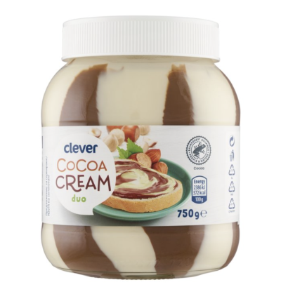 Mléčno-kakaová pomazánka s lískovými ořechy