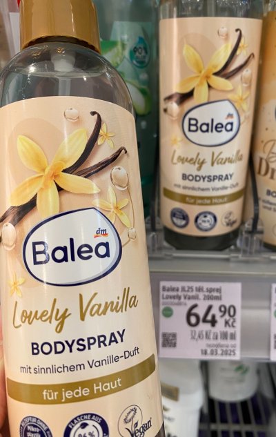 Vanilkový tělový sprej