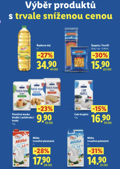 Leták řetězce Lidl