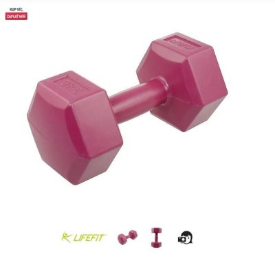 Fialová jednoruční činka