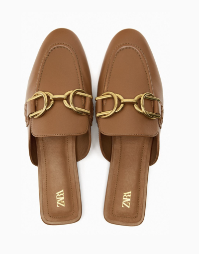 Dámské hnědé nazouváky