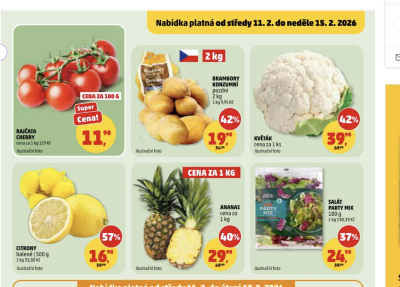 Ovoce a zelenina v akčním letáku