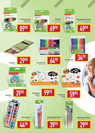 Leták Billa s nabídkou školních pomůcek