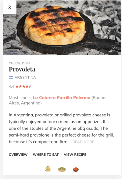 Náhled webu s hodnocením sýrů