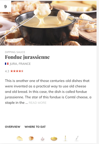 Náhled webu s hodnocením sýrů