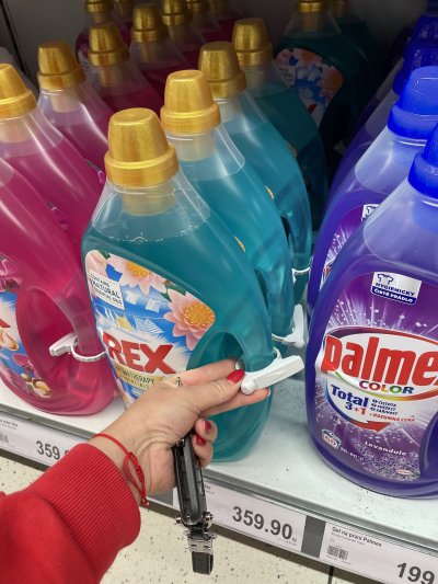 Zabezpečený gel na praní v obchodě