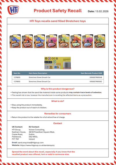 Informace o stažení výrobku z trhu