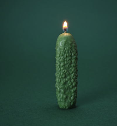 Svíčka ve tvaru okurky