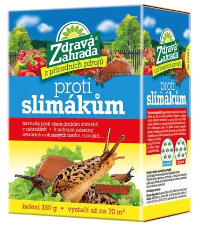 Přípravek proti slimákům v produktovém obalu