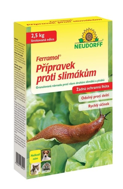 Přípravek proti slimákům v produktovém obalu