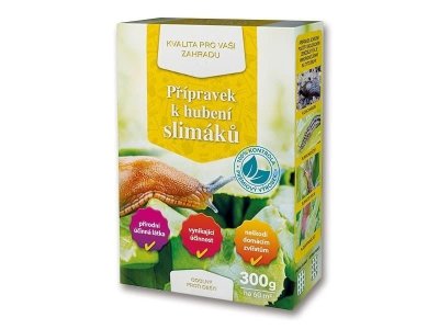Přípravek proti slimákům v produktovém obalu
