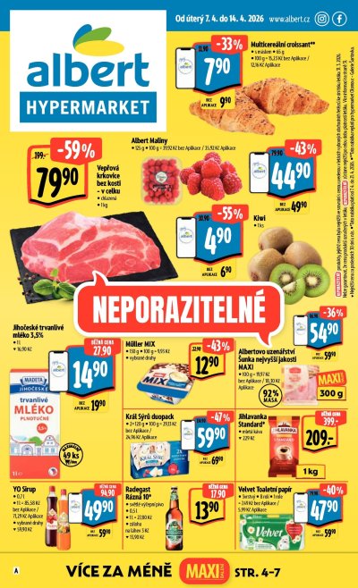 Leták hypermarketu Albert