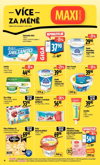 Leták hypermarketu Albert