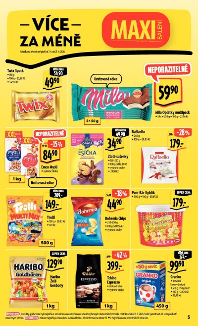 Leták hypermarketu Albert