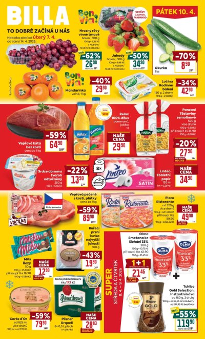 Leták supermarketu Billa