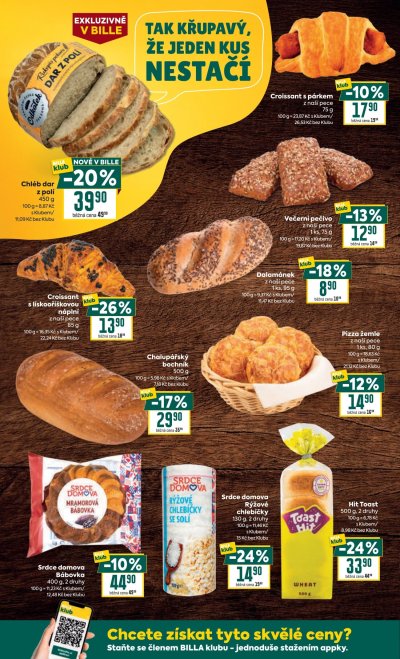 Leták supermarketu Billa