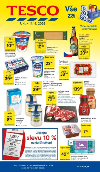 Leták supermarketu Tesco