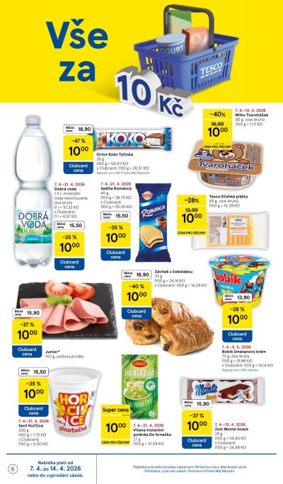 Leták supermarketu Tesco