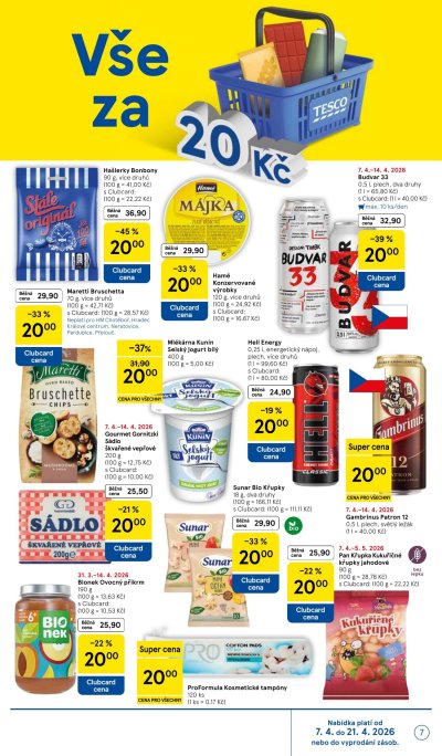 Leták supermarketu Tesco