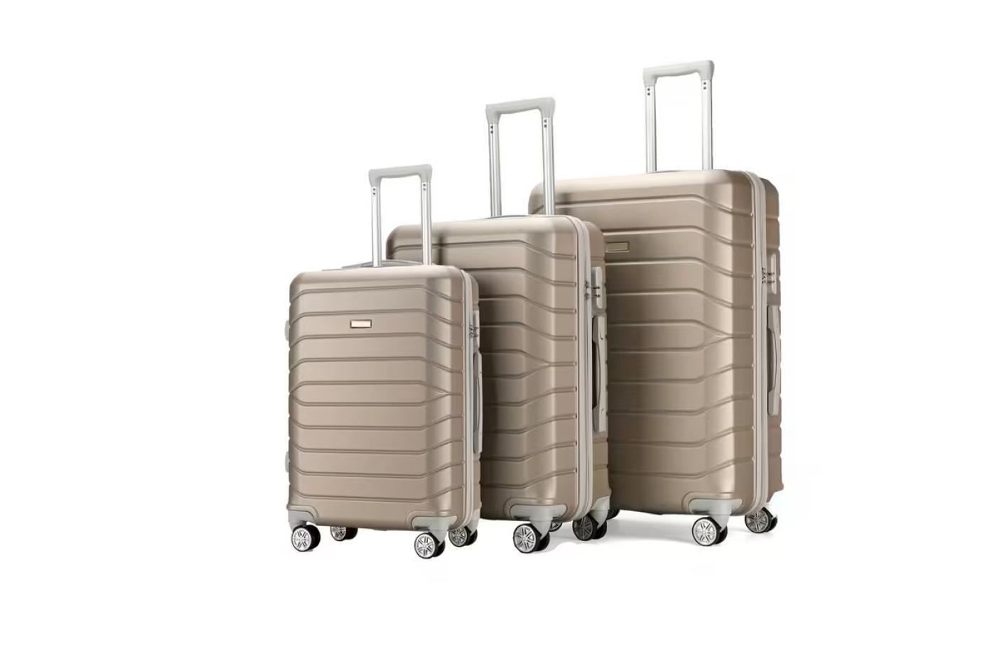 Sada béžových kufrů
