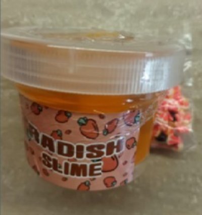 Zábavný sliz v produktovém obalu