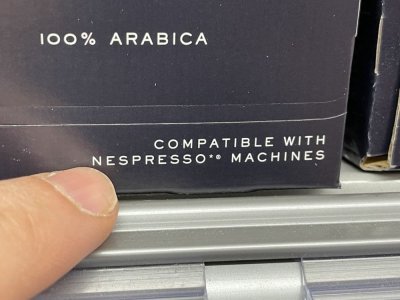 Detail krabičky s kapslemi pro kávovary Nespresso