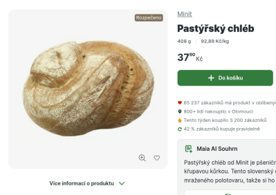 Pastýřský chléb na e-shopu
