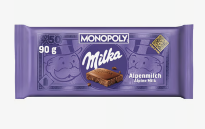 Mléčná čokoláda v produktovém obalu