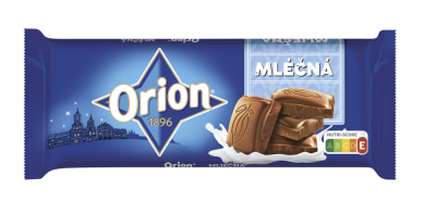 Mléčná čokoláda v produktovém obalu