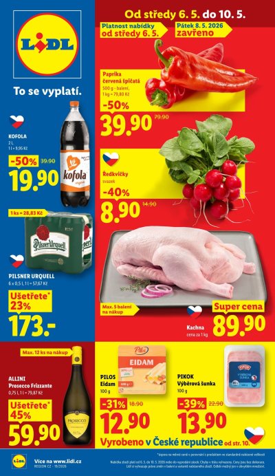 Leták řetězce Lidl