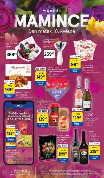 Nabídka ke Dni matek Tesco