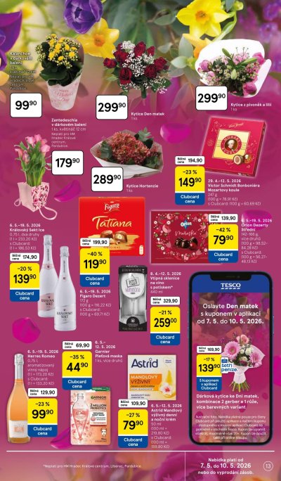Nabídka ke Dni matek Tesco