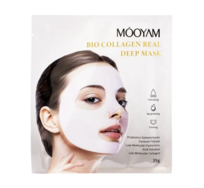 Plátýnková maska na obličej v produktovém obalu