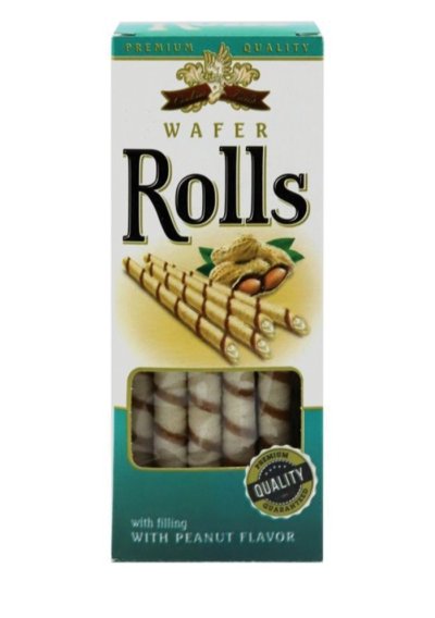 Cookiesland wafer rolls 160g peanut