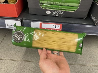 Špagety v supermarketu