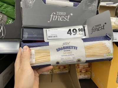 Špagety v supermarketu