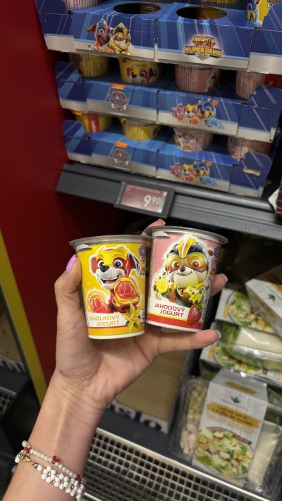 Vanilkové jogurty s motivem Tlapkové patroly v Penny