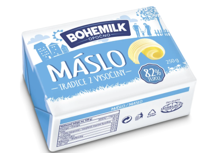 Máslo v produktovém obalu