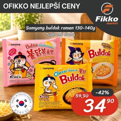 Buldak ramen v akčním letáku
