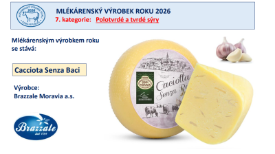 Mlékárenský výrobek roku 2026: Cacciota Senza Baci
