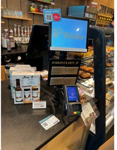 Prodejní pult UGO s ISIC digitálním QR kódem