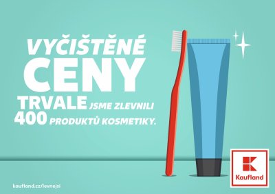 Vizuál řetězce Kaufland Vyčištěné ceny