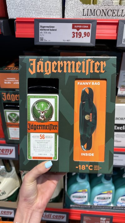 Jägermeister dárkové balení s ledvinkou