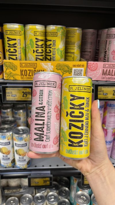 Nové drinky v plechu - Kozičky a Malina