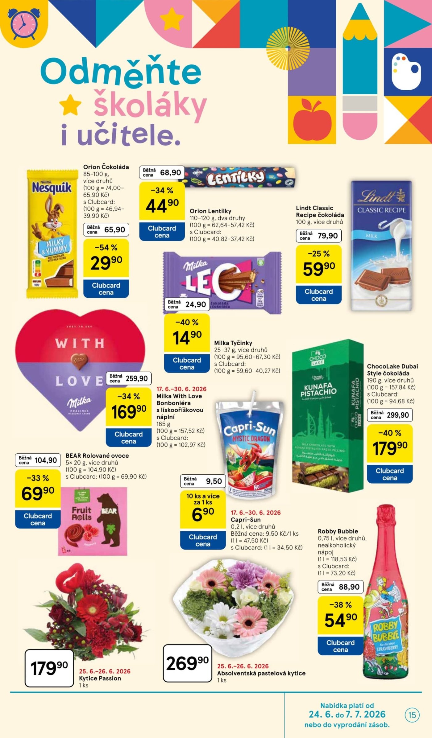 Aktuální leták Tesco – nabídka za vysvědčení