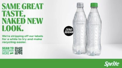 Lahev Sprite bez etikety