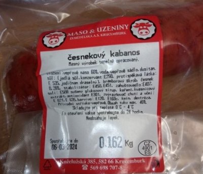 Česnekový kabanos