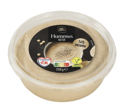 Hummus v produktovém balení